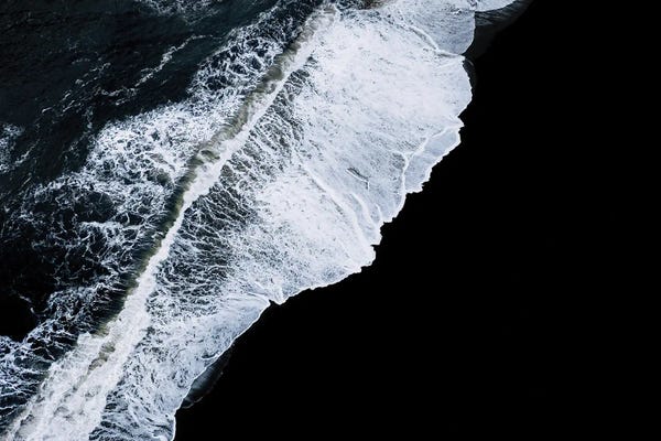 Iceland: Crashing Wave In Iceland On A Black Sand Beach by Michael Schauer
