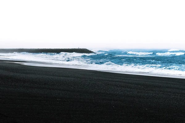 Iceland: Waves Coming Onto The Black Sand Beach In Vík Iceland by Michael Schauer