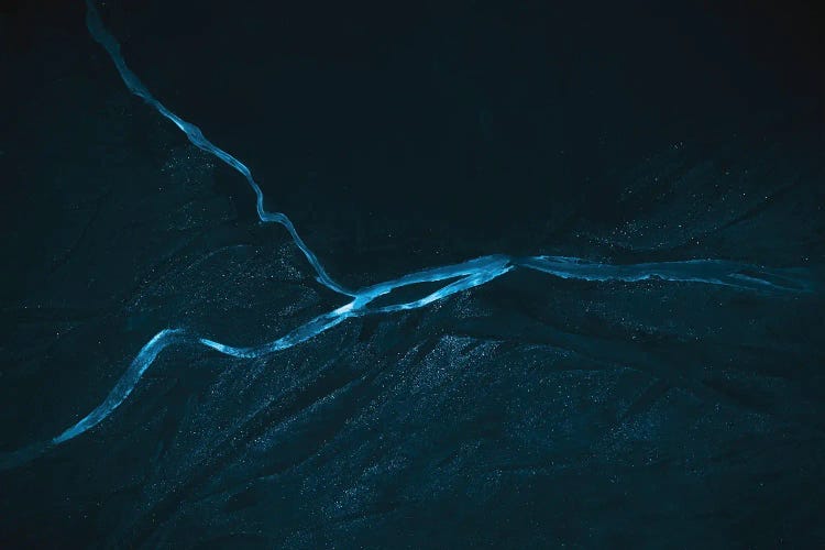 Minimalist And Abstract River Veins In Iceland