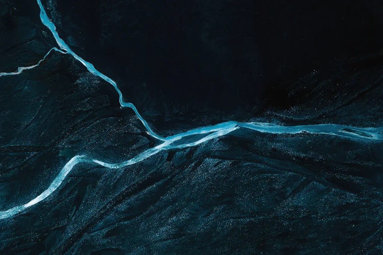 Minimalist And Abstract River Veins In Iceland