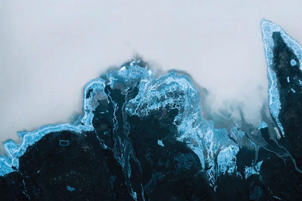 Milky Glacier Lake In Iceland