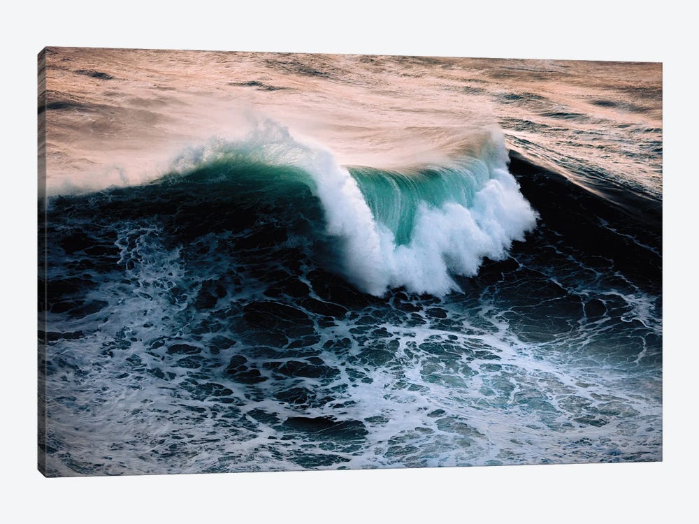 Wave In Nazare Breaking During Sunset by Michael Schauer 1-piece Canvas Print