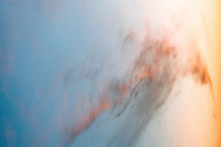 Beautiful Cloud Illuminated By A Warm Sunset