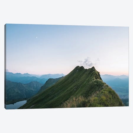 Mountain Ridge In The German Alps During Sunset Canvas Print #SCE1} by Michael Schauer Canvas Art