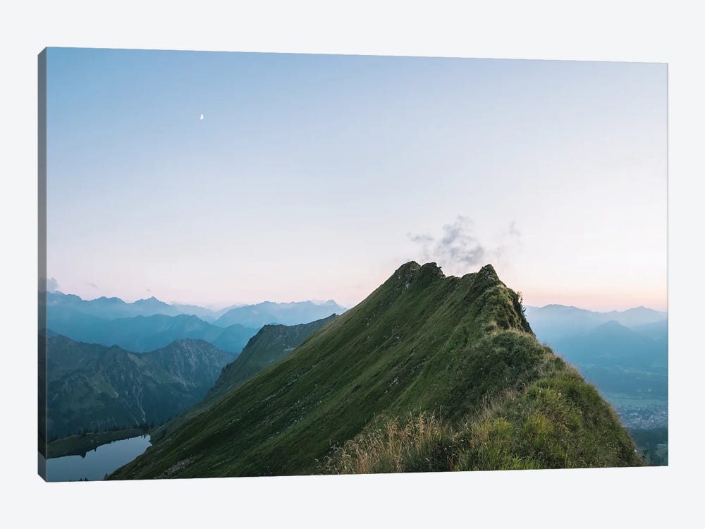Mountain Ridge In The German Alps During Sunset by Michael Schauer 1-piece Canvas Art Print