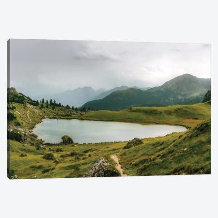 Calm Mountain Lake In The Dolomite Mountains Canvas Print #SCE253} by Michael Schauer Art Print