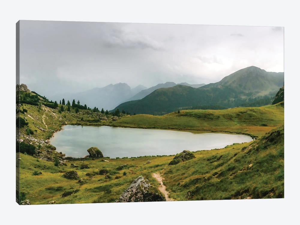 Calm Mountain Lake In The Dolomite Mountains by Michael Schauer 1-piece Art Print
