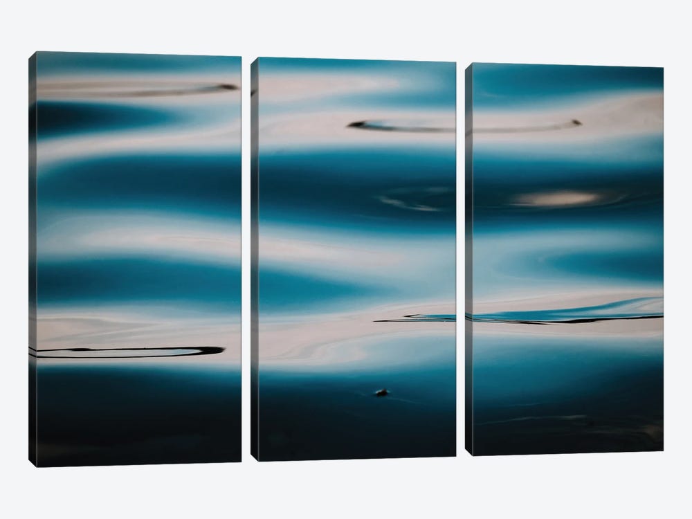 Abstract And Serene Ocean Surface At Sunset by Michael Schauer 3-piece Canvas Artwork