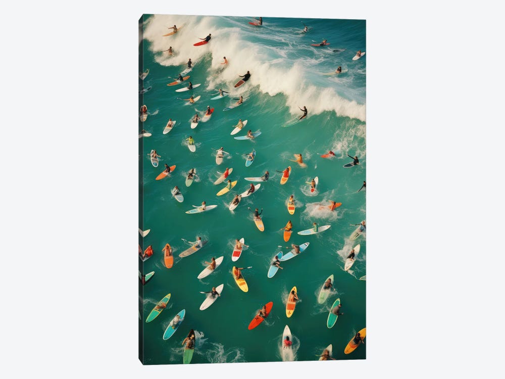 Surfers In The Summer by Michael Schauer 1-piece Canvas Artwork