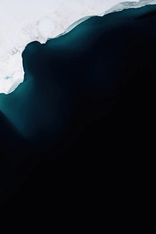 Minimalist Iceberg In The Deep Blue Ocean