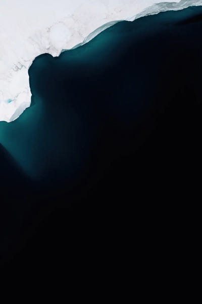 Minimalist Iceberg In The Deep Blue Ocean