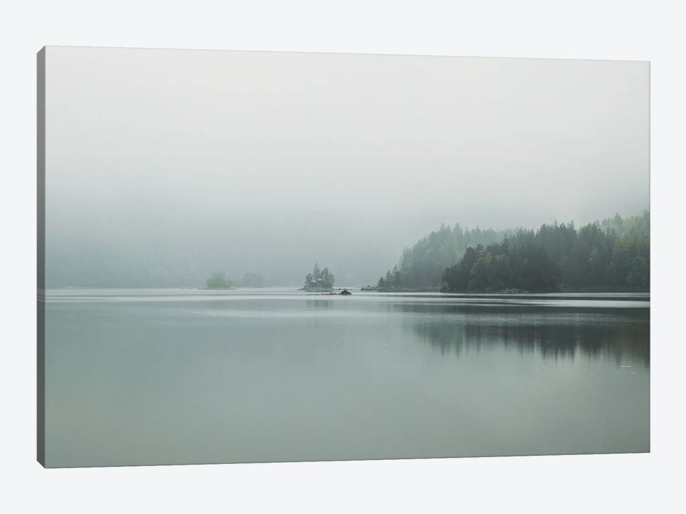 Minimalist Lake Reflection During A Foggy And Calm Morning by Michael Schauer 1-piece Art Print