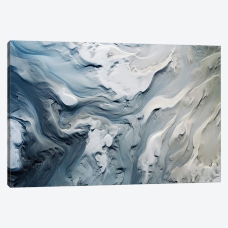 Abstract And Colorful Glacial River Landscape In Iceland Canvas Print #SCE260} by Michael Schauer Canvas Wall Art