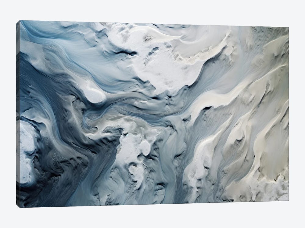 Abstract And Colorful Glacial River Landscape In Iceland by Michael Schauer 1-piece Canvas Art Print