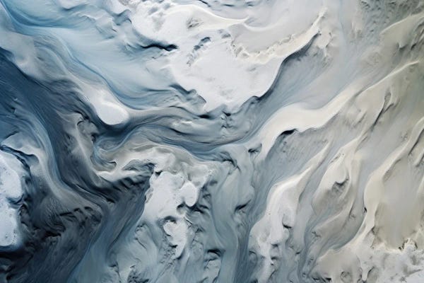 Michael Schauer: Abstract And Colorful Glacial River Landscape In Iceland by Michael Schauer