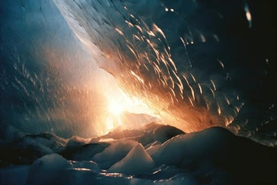 Break Of Dawn In The Ice by Michael Schauer framed wall art