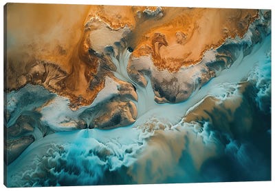 Iceland From Above Canvas Art Print - Michael Schauer