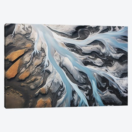 River Landscape In Iceland Canvas Print #SCE266} by Michael Schauer Canvas Art Print