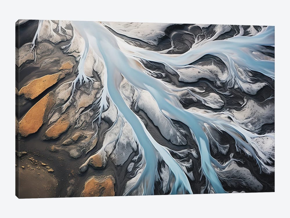 River Landscape In Iceland by Michael Schauer 1-piece Art Print