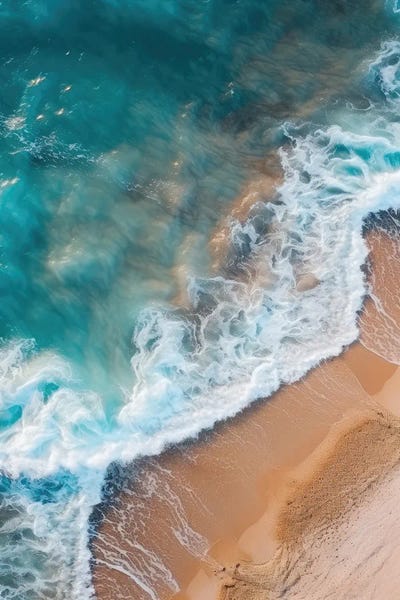 Michael Schauer: Waves On A Tropical Beach In California - Aerial Landscape by Michael Schauer