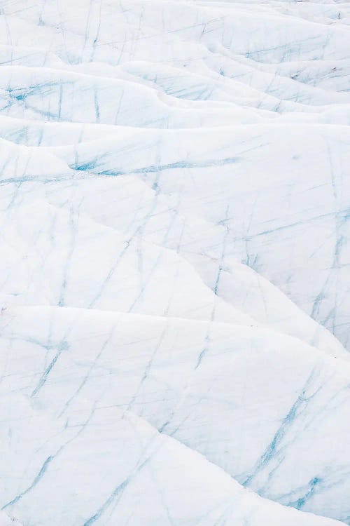 Shining White And Blue Glacier In Iceland - Minimalist Landscape Photography by Michael Schauer wall art