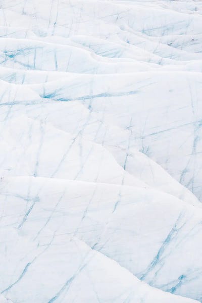 Shining White And Blue Glacier In Iceland - Minimalist Landscape Photography