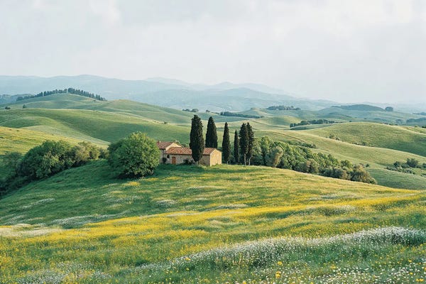 Hillside Views Of The Tuscan Landscape In Italy
