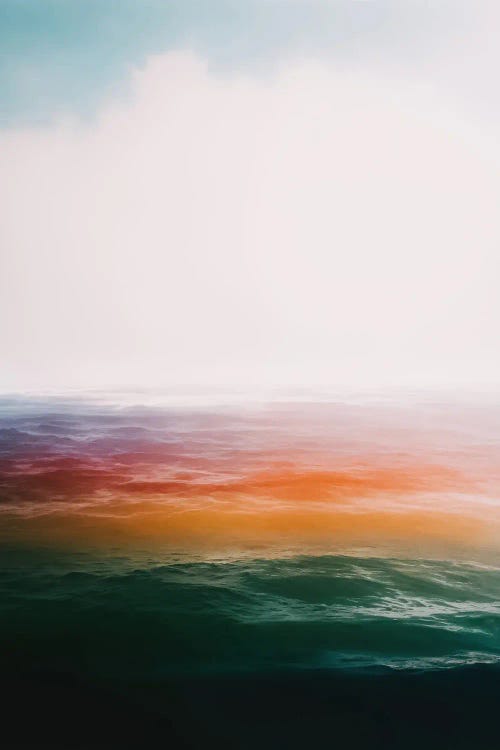 Sunrise And A Rainbow Over The Ocean On The East Coast