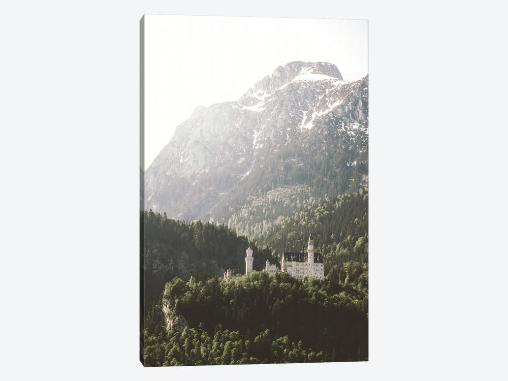 Fairytale Castle Neuenschwanstein In Front Of Mountains by Michael Schauer 1-piece Canvas Wall Art