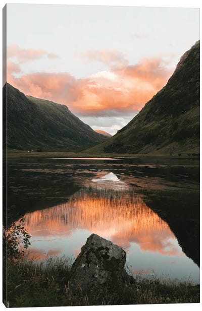 Perfect Reflection In A Mountain Lake In Scotland Canvas Art Print - Michael Schauer
