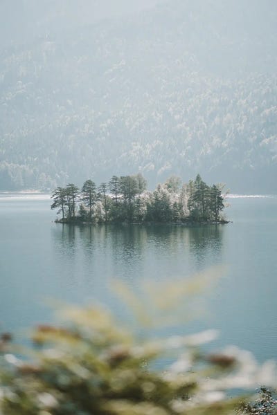 Michael Schauer: Forest Island In A Mountain Lake by Michael Schauer