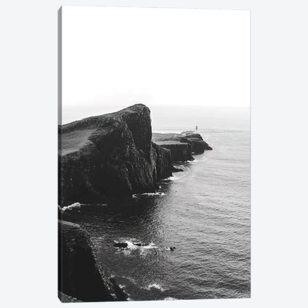 Black And White Lighthouse On The Coast Of The Isle Of Skye In Scotland Canvas Print #SCE42} by Michael Schauer Canvas Art