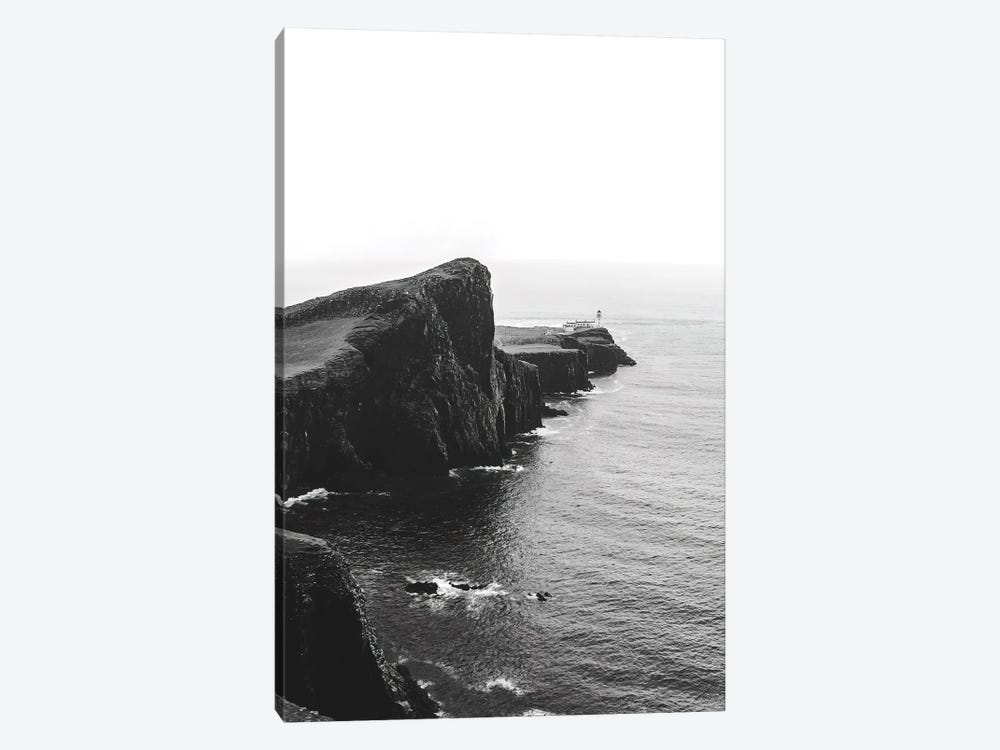 Black And White Lighthouse On The Coast Of The Isle Of Skye In Scotland by Michael Schauer 1-piece Canvas Artwork