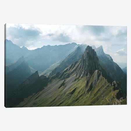 Swiss Mountain Peak In Appenzell Canvas Print #SCE48} by Michael Schauer Canvas Art