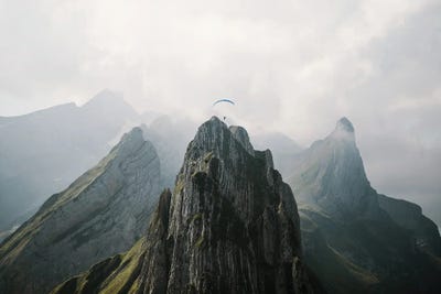 Flying Mountain Explorer In Switzerland by Michael Schauer framed wall art