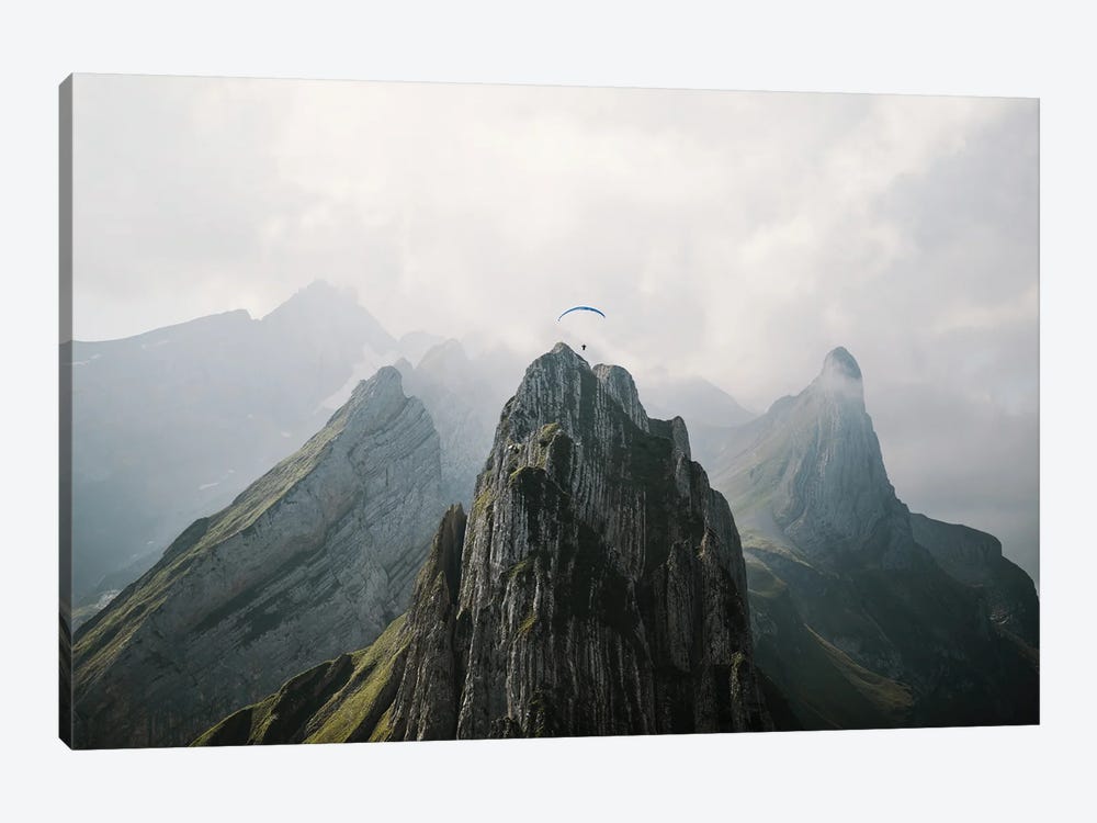 Flying Mountain Explorer In Switzerland by Michael Schauer 1-piece Canvas Art Print