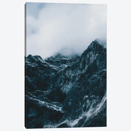 Majestic Mountain Peaks Shrouded In Clouds Canvas Print #SCE51} by Michael Schauer Art Print