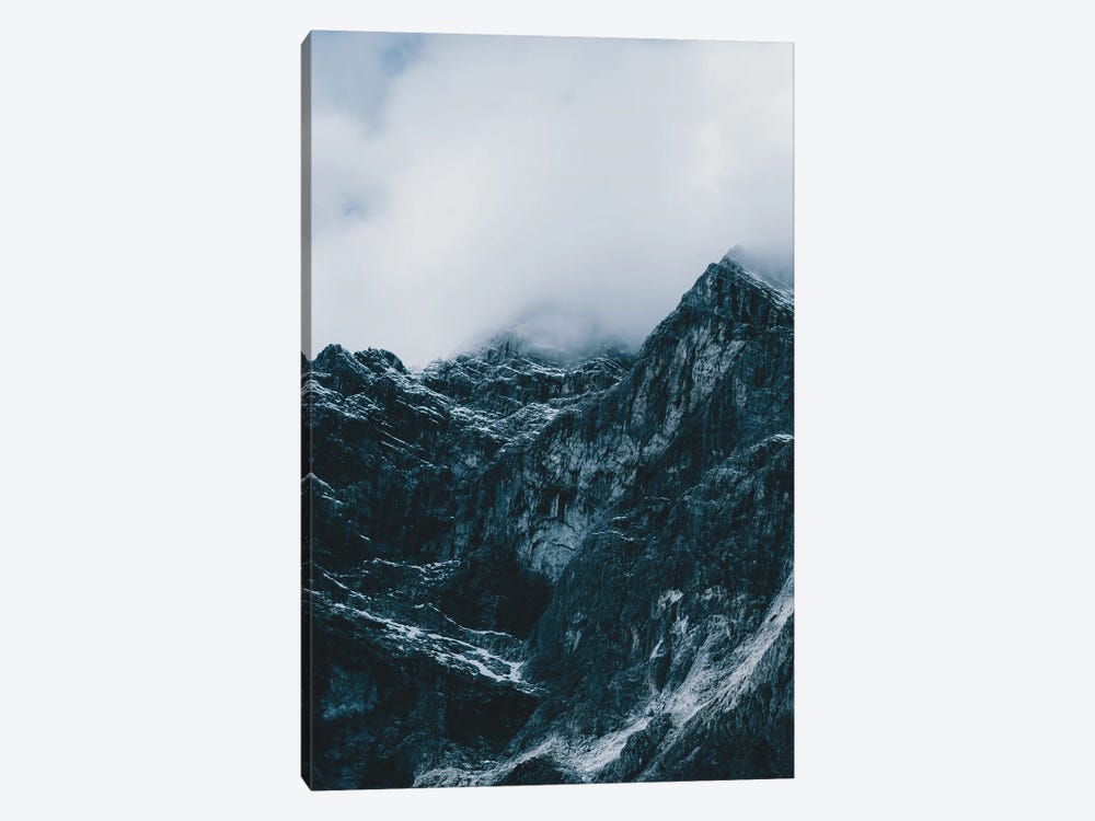 Majestic Mountain Peaks Shrouded In Clouds by Michael Schauer 1-piece Canvas Art