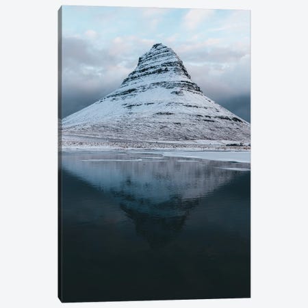 Kirkjufell Mountain In Iceland With Reflection On A Calm Morning Canvas Print #SCE55} by Michael Schauer Canvas Art