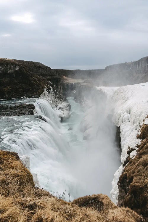 Gullfoss Waterfall In Iceland During Winter