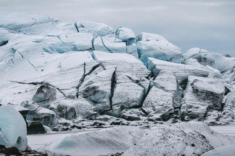 Frozen Glacier In Iceland