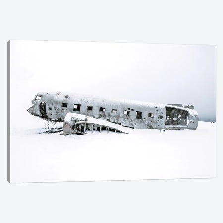 Minimalist Plane Wreck In Iceland Canvas Print #SCE69} by Michael Schauer Canvas Artwork