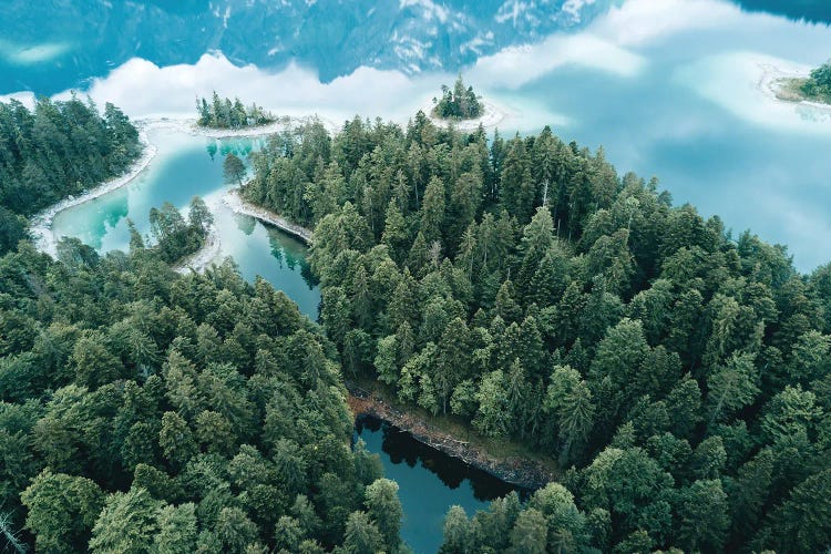 Mountain Reflection In A Forest Lake