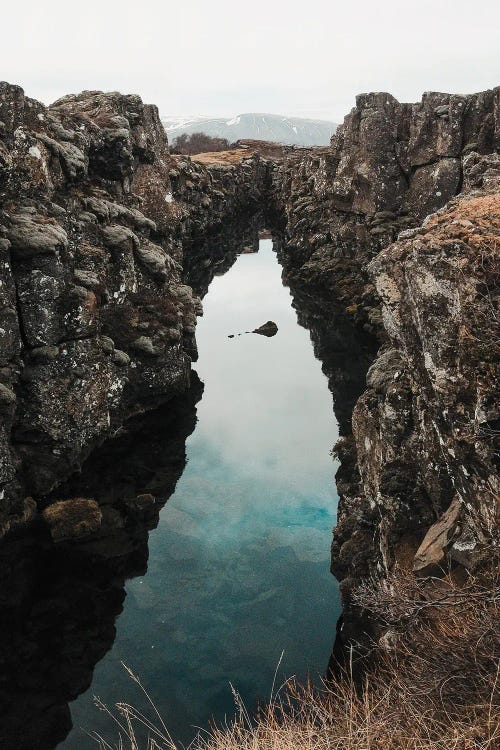 Thingvellir National Park In Iceland With A Perfect Reflection