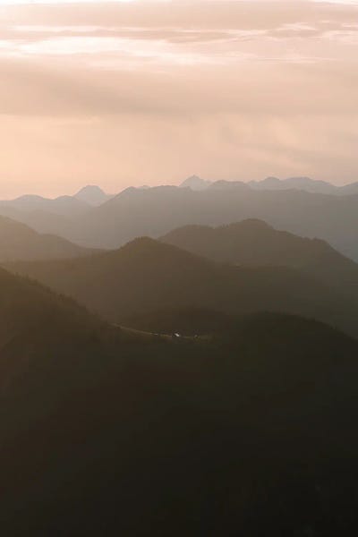 Mountain Sunrise Layers by Michael Schauer framed wall art