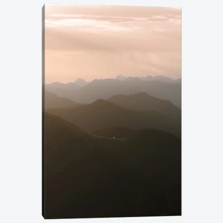Mountain Sunrise Layers Canvas Print #SCE81} by Michael Schauer Canvas Wall Art