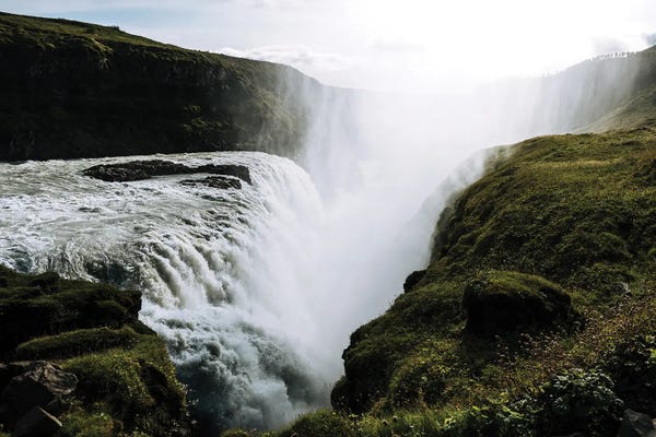 Iceland: Gullfoss Waterfall In Iceland by Michael Schauer