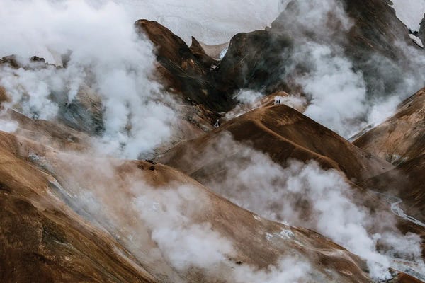 Michael Schauer: Moody Kerlingarfjoll Mars Landscape With Two Tiny Persons by Michael Schauer