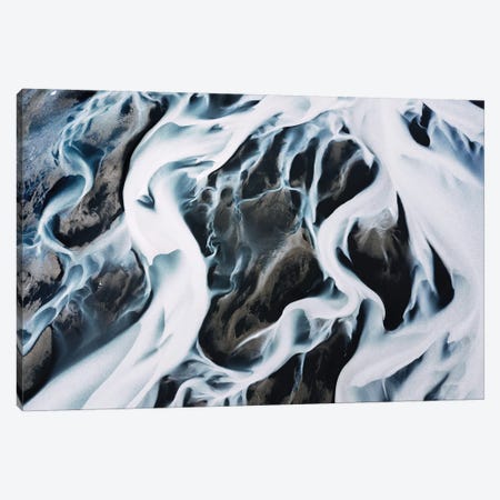 Glacial Rivers In Iceland From Above Canvas Print #SCE90} by Michael Schauer Canvas Art Print