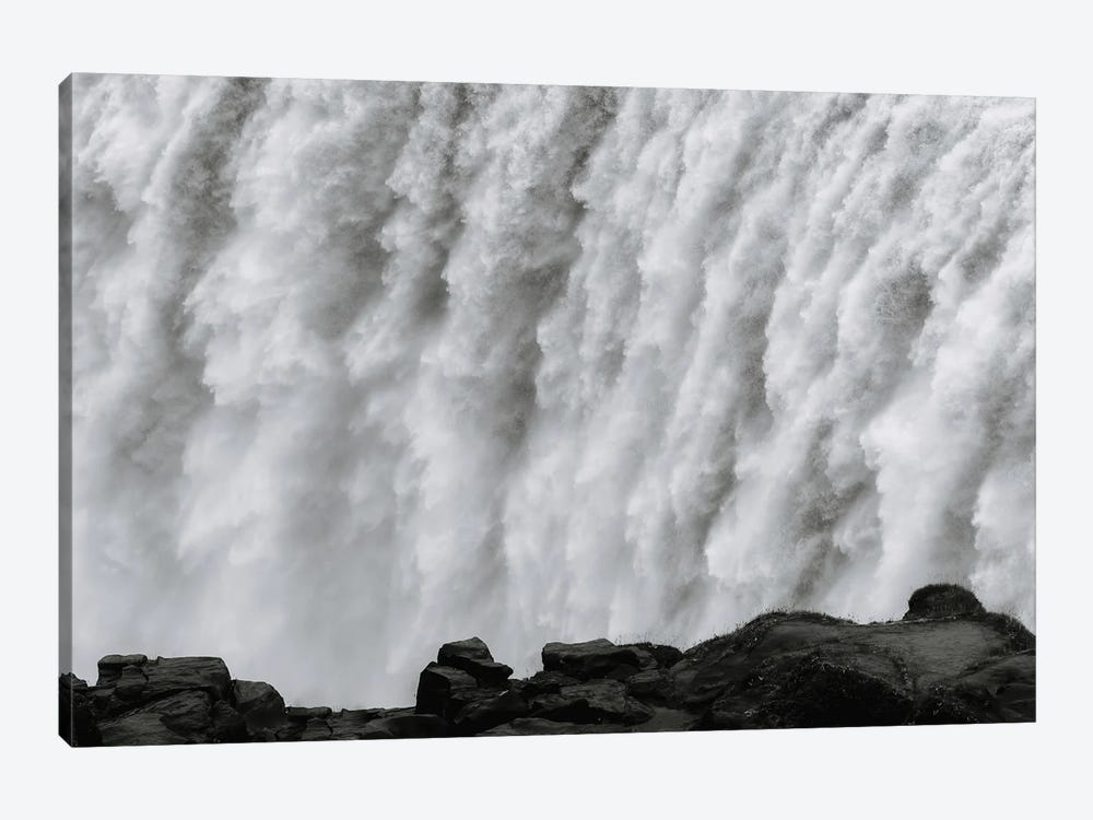 Roaring Dettifoss Waterfall In Iceland - Black And White by Michael Schauer 1-piece Canvas Artwork